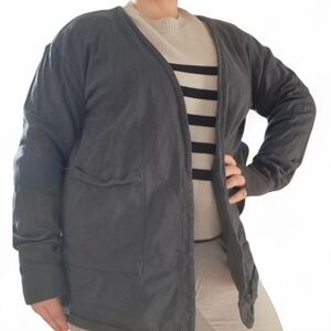 🇨🇦 Louve Organic Cotton Open Cardigan Made in Quebec | Size Large | Ethical